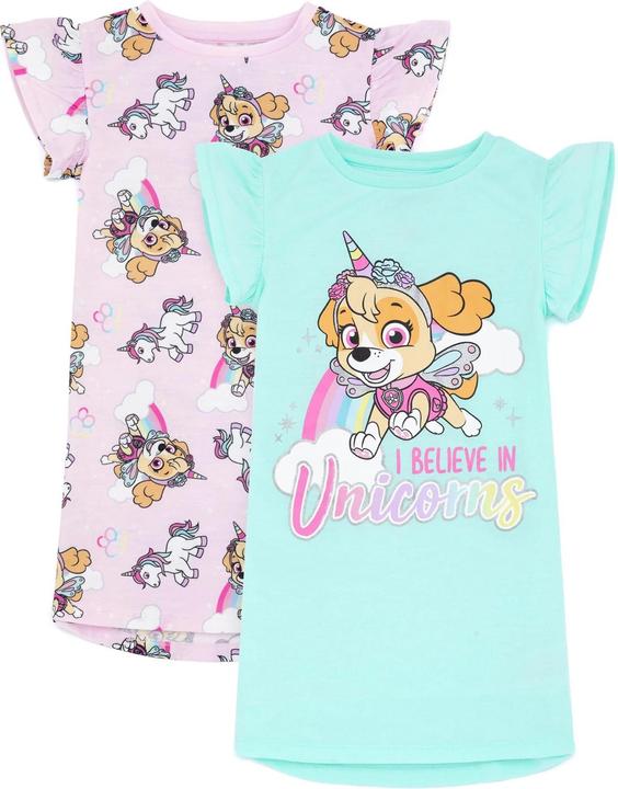 Paw Patrol Girls Skye Unicorn Nightie (Pack of 2)