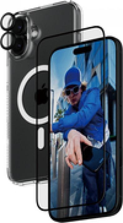 Produktbild PanzerGlass Bundle Ultra Wide FIt Glass + Case + Lens (1 Stück, Apple iPhone 16 Plus)