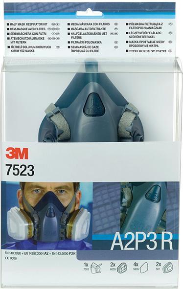Immagine prodotto 3M Set respiratore per gas e vapori Tipo 7523L (A2P3 R, 1 x)
