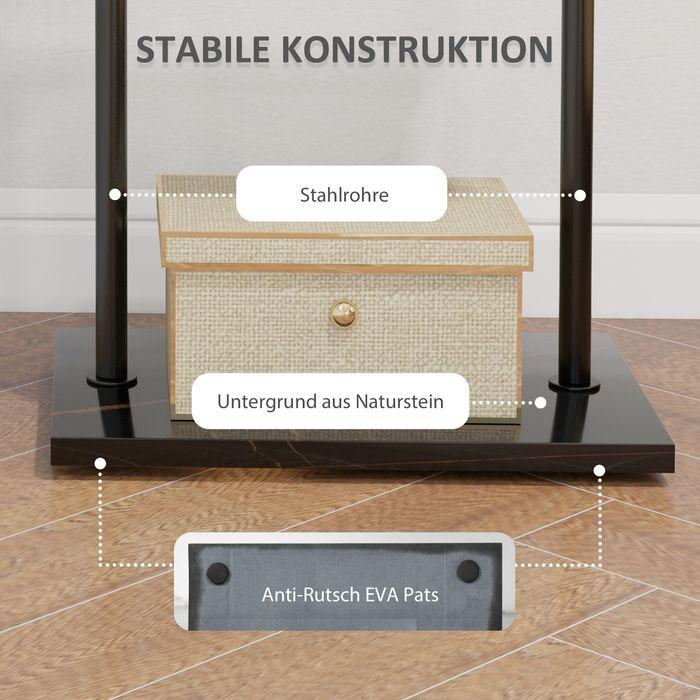 Immagine prodotto Swisshandel24 Garderobenständer Kleiderständer inkl. Haken & Tablett ideal für Kleider, Hüte
