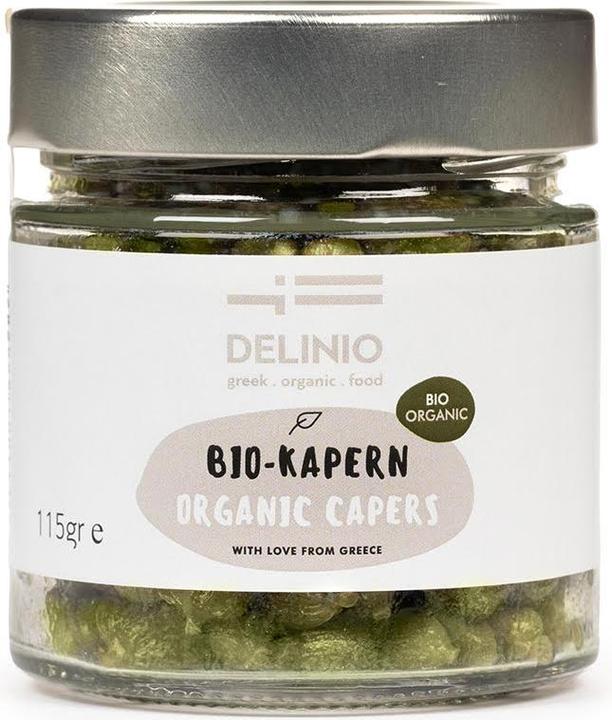 Immagine prodotto Delinio Capperi biologici, solo in sale marino, senza salamoia (313 g)