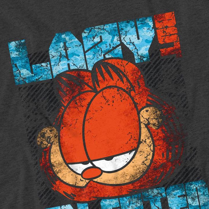 Actual product image Garfield Unisex Adult Lazy But Talented Distressed T-Shirt (3XL)
