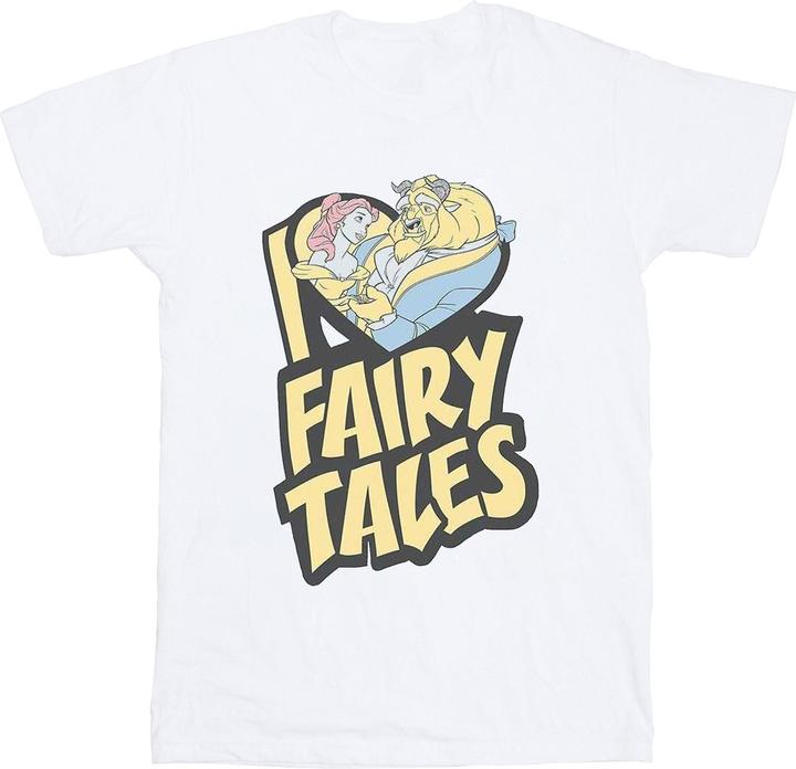 Actual product image Disney Womens/Ladies Beauty And The Beast I Love Fairy Tales Cotton Boyfriend T-Shirt (XXL)