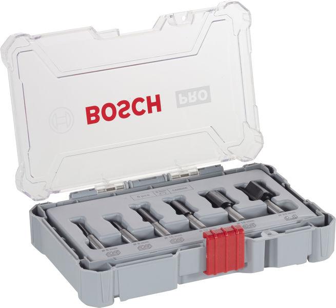 Produktbild Bosch Professional Zubehör 6-teiliges Nutfräser-Set, 8-mm-Schaft für Handfräsen