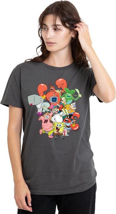 Actual product image Spongebob Squarepants Unisex Adult The Whole Gang T-Shirt (XXL)