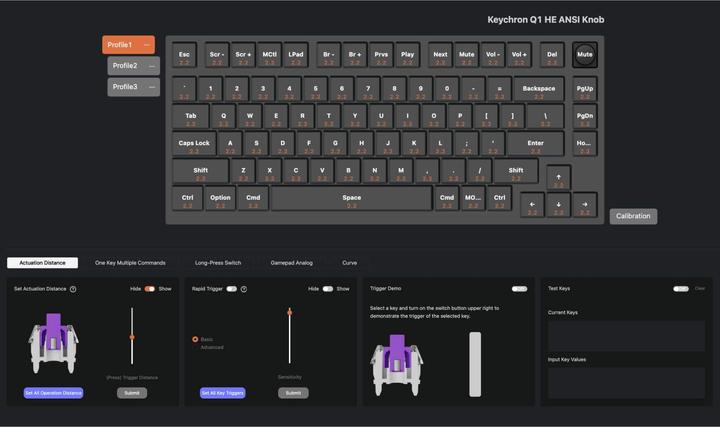 Image du produit Keychron Q1 HE (commutateur magnétique) (US, Sans fil, Filaire)