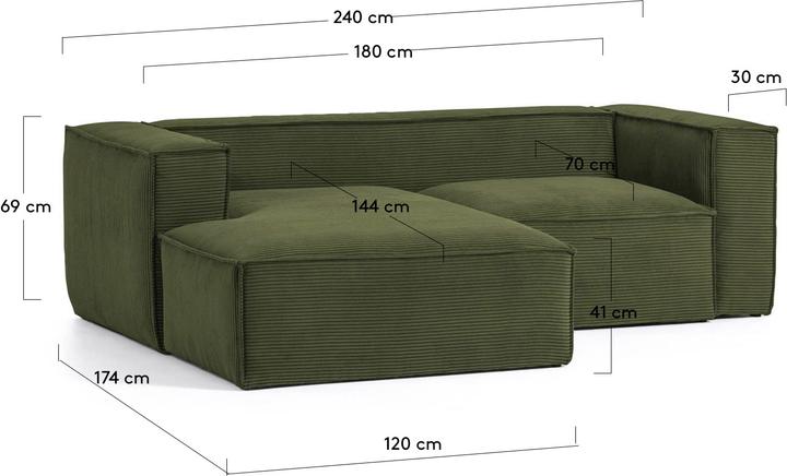 Produktbild Kave Home Blok (Ecksofa, 3-Sitzer)