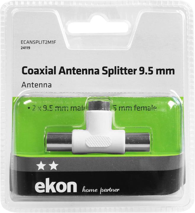 Immagine prodotto Ekon Splitter per antenna coassiale con due uscite maschio (Cavi antenna)