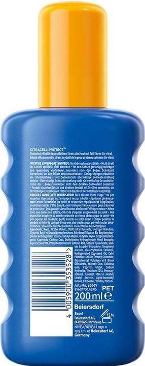 Productafbeelding NIVEA Zonnebrandspray Bescherming & Verzorging SPF 50+, 200 ml (Zonnebrandspray, SPF 50+, 200 ml, 246 g)