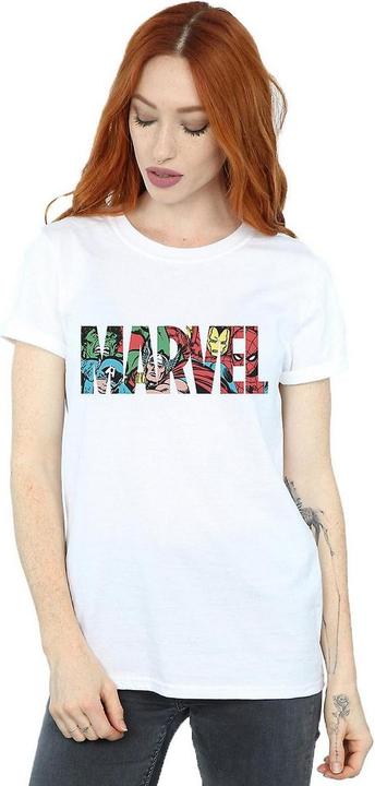 Immagine prodotto Maglietta Boyfriend con logo in cotone da donna/donna (3XL)