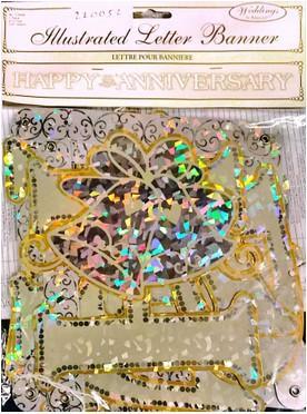 Actual product image Amscan Letter Anniversary Banner