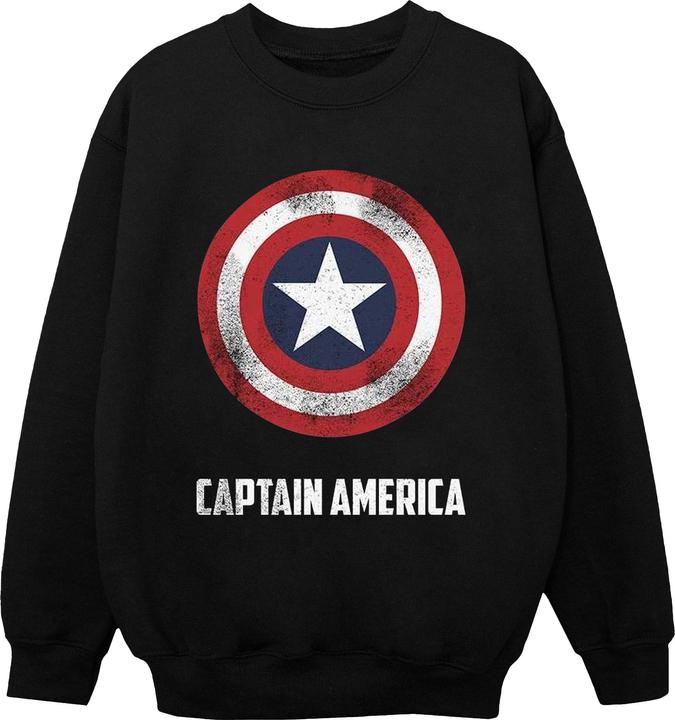 Captain America Shield Text Sweatshirt Mädchen