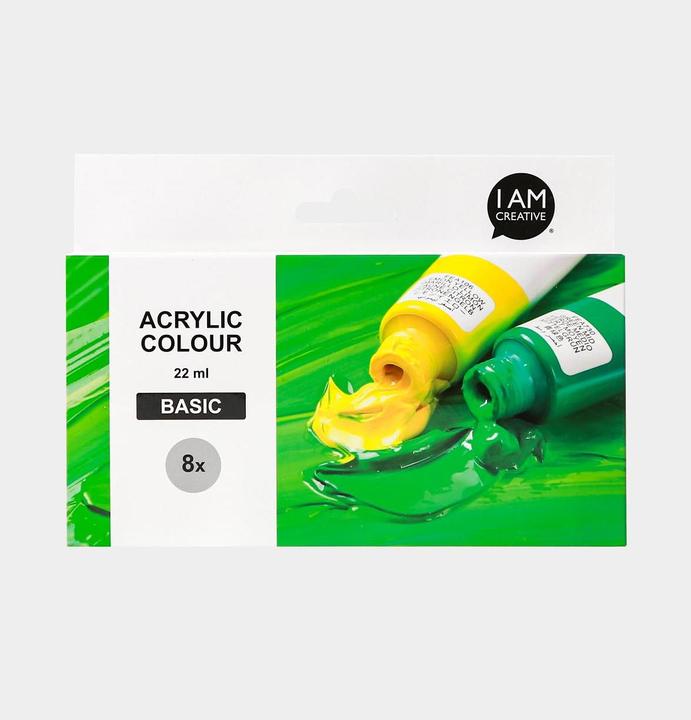 Immagine prodotto I Am Creative Set acrilico di base, colori acrilici a base d'acqua (Colorato, 22 ml)