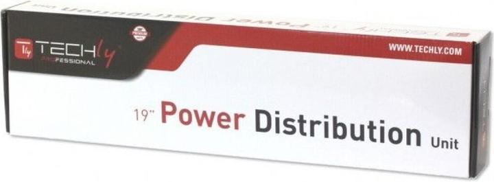 Actual product image Techly I-CASE STRIP-61UD Power Distribution Unit (PDU) 6 AC outlets 1U aluminum (6 x, CEE 7/3, 3 m)