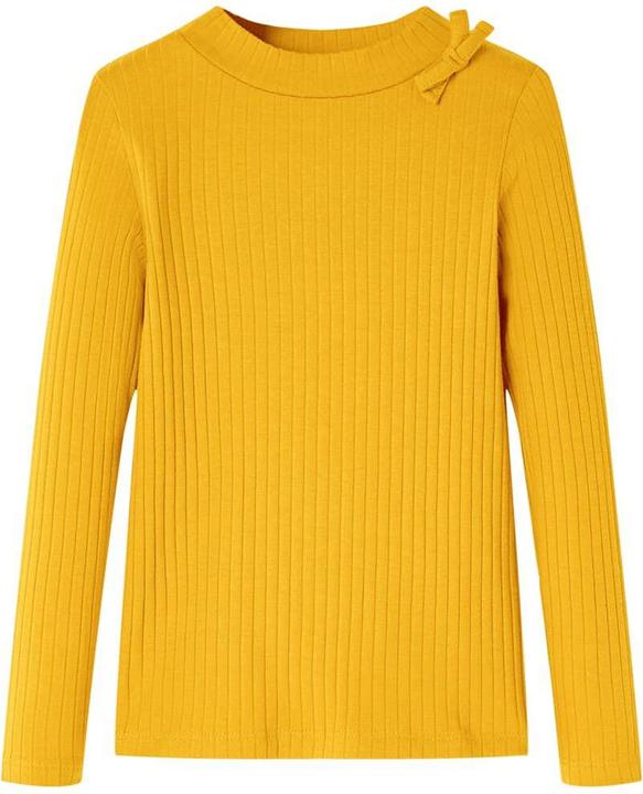 Actual product image VidaXL Children's long-sleeved shirt ochre 104, material: 95% cotton. 5 (104)