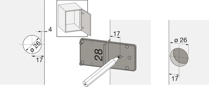 Produktbild Hettich Ankrn-Schablone (Lochplatte, 1 Stk.)