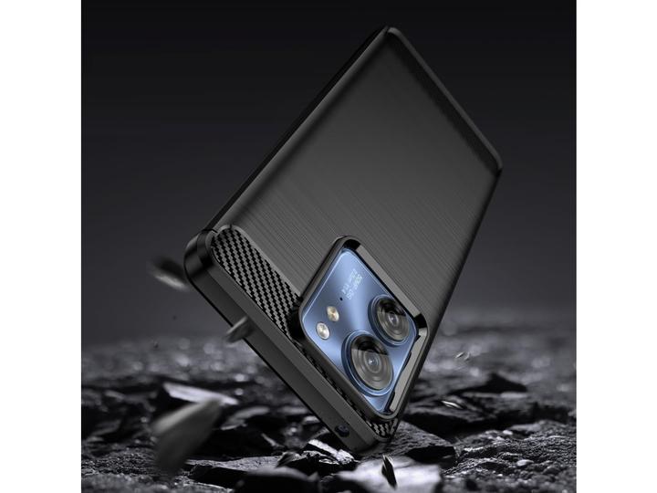 Produktbild Screenguard Motorola Edge 40 Hülle Carbon Brushed Soft TPU (Motorola Edge 40)