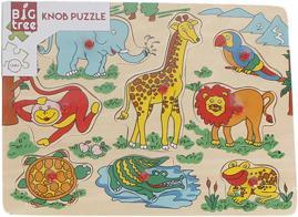 Immagine prodotto Puzzle di bottoni Animali in legno 3 assortiti (3 pezzi)