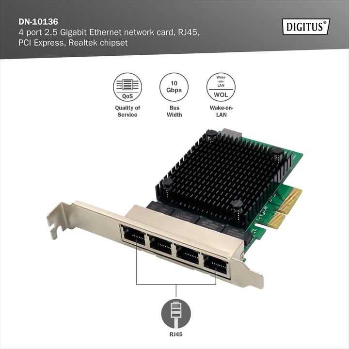 Produktbild Digitus RTL8125B (PCI-E x4)