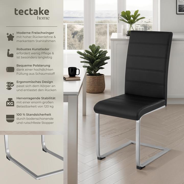 Produktbild tectake 4x Schwingstuhl