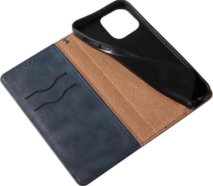 Produktbild Hurtel Magnetband Hülle Hülle für Samsung Galaxy S23 Ultra Flip Wallet Mini Lanyard Stand Blau (Samsung Galaxy S23 Ultra)