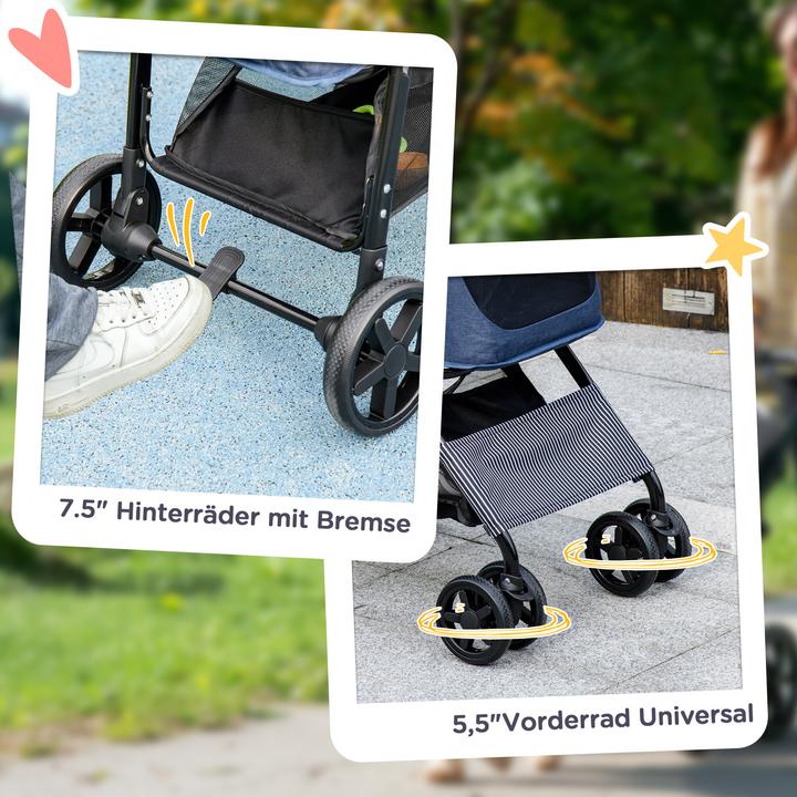 Actual product image PawHut Dog buggy for small dogs (Dog, Foldable, Reflectors)