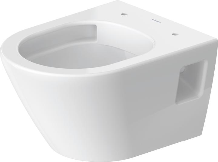 Duravit WC mural à chasse d'eau profonde D-NEO Compact rimless HygieneGlaze blanc