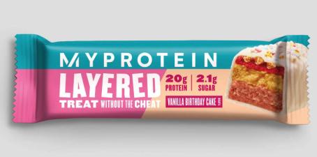 Actual product image MyProtein Retail Layered Bar (12 x 60G) (Vanilla Birthday Cake, 12 pcs., 854 g)