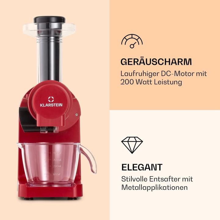 Actual product image Klarstein Bella Elegance Saftpresse