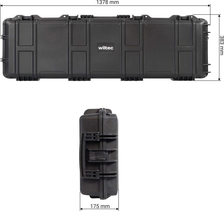 Produktbild Wiltec Waffenkoffer 137,8x38,3x17,5cm Langwaffen Gewehrkoffer Koffer Gewehr