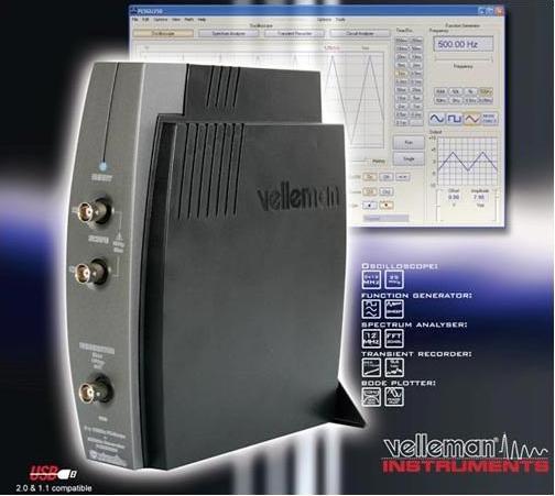 Produktbild Velleman PCSGU250 PC Messlabor, USB (Oszilloskop)