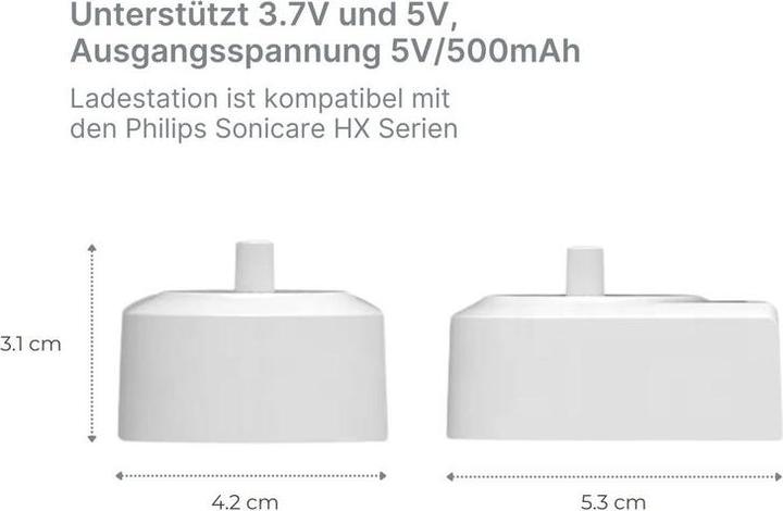 Actual product image Hermex Alternative Ladestation für Philips Sonicare elektrische Zahnbürste (Toothbrush charger)
