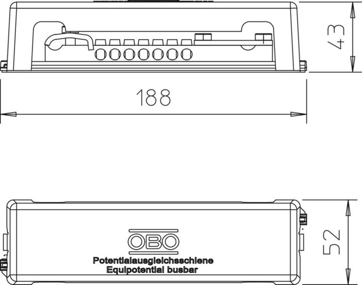 Actual product image OBO Bettermann Potential equalization rail