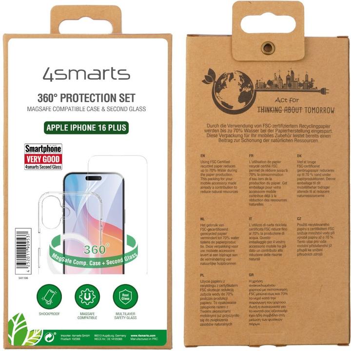 Immagine prodotto 4smarts Set di protezione premium a 360° (1 Pezzo/i, Apple iPhone 16 Plus)