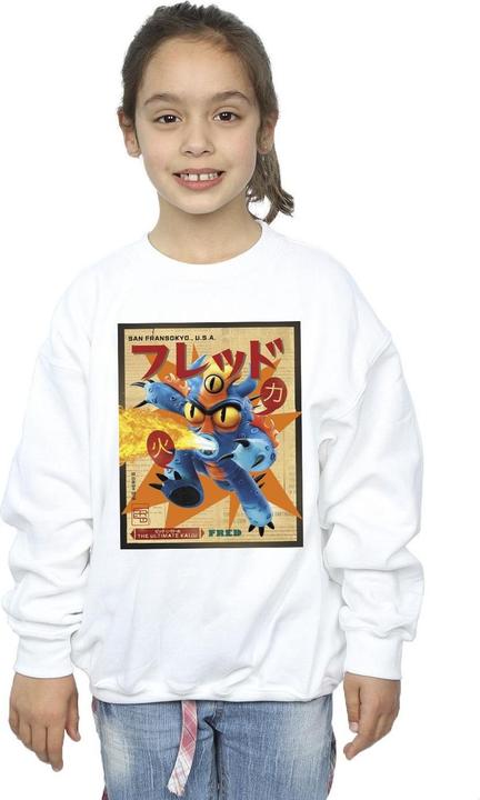 Immagine prodotto Disney Big Hero 6 Baymax Fred Newspaper Felpa Ragazze (152, 158)