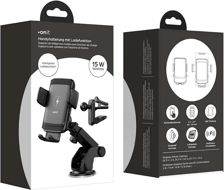 Actual product image Onit Smart mobile phone holder with charging function, attachment