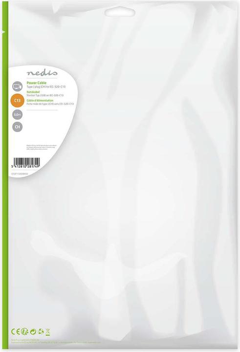 Produktbild Nedis CH-Netzkabel (5 m)