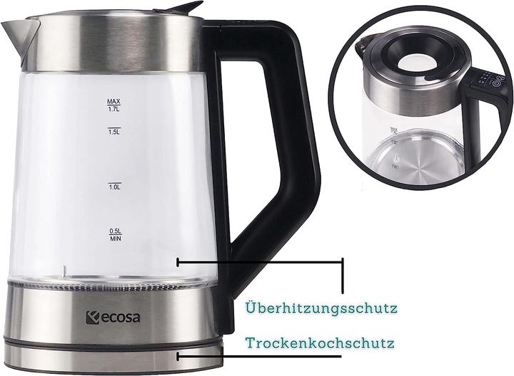 Image du produit Ecosa Bouilloire en verre 1.7L (1.70 l)