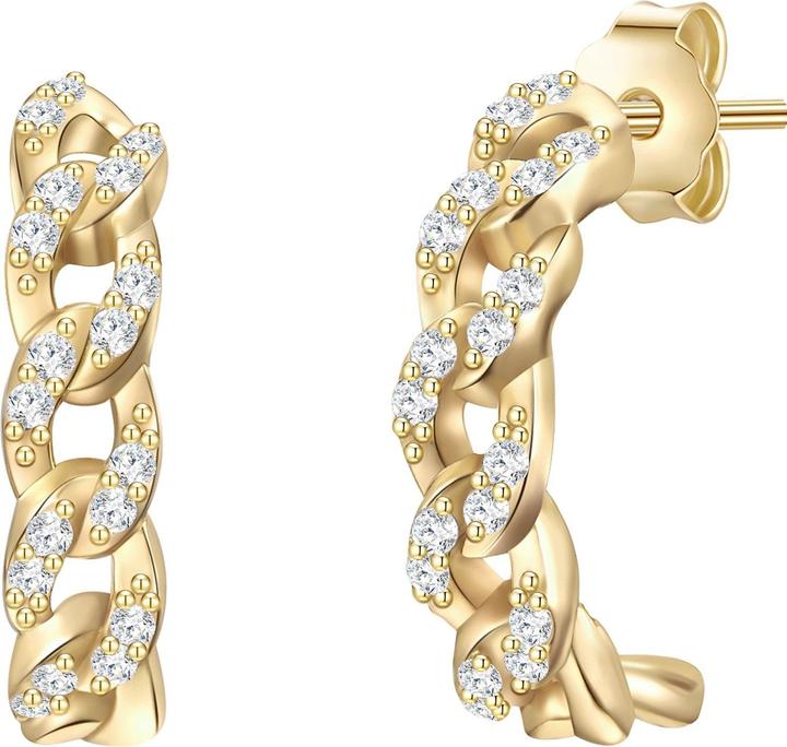 Glanzstücke München Damen Sterling Silber Zirkonia gelbgold - 28399 (Sterling Silber)