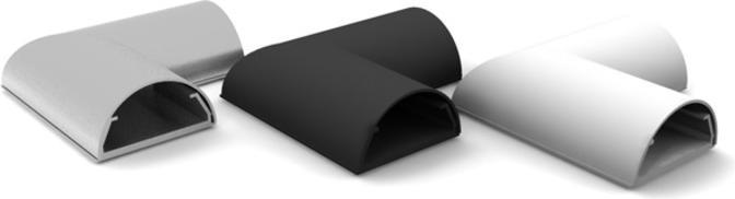 Produktbild Multibrackets Aluminium Kabelwinkel Kabelkanäle (Kabeldurchlass, 1 cm)