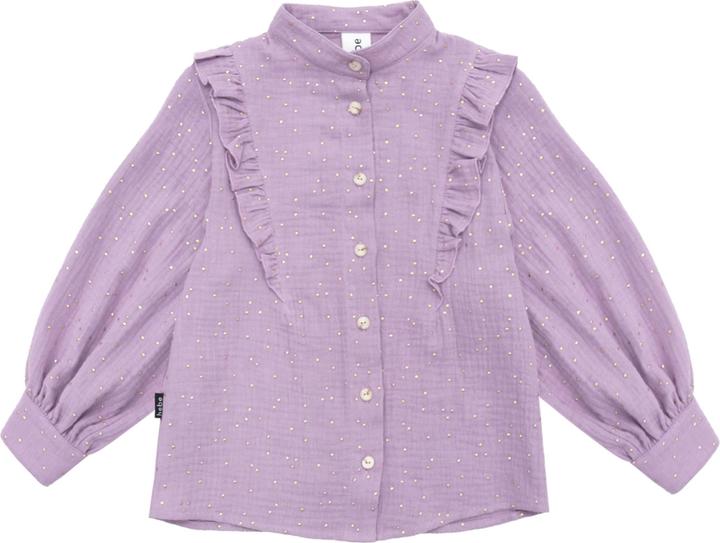 Hebe Bluse mit Rüschen aus Musselin und Glitzer