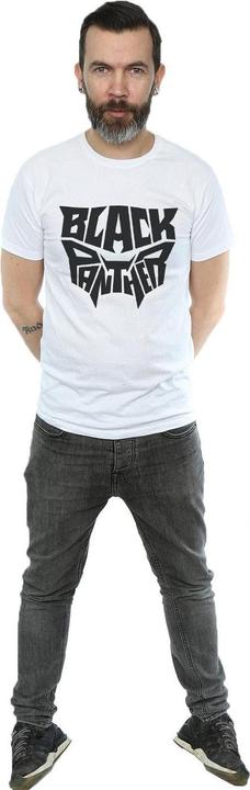 Actual product image Mens Black Panther Worded Emblem T-Shirt (L)