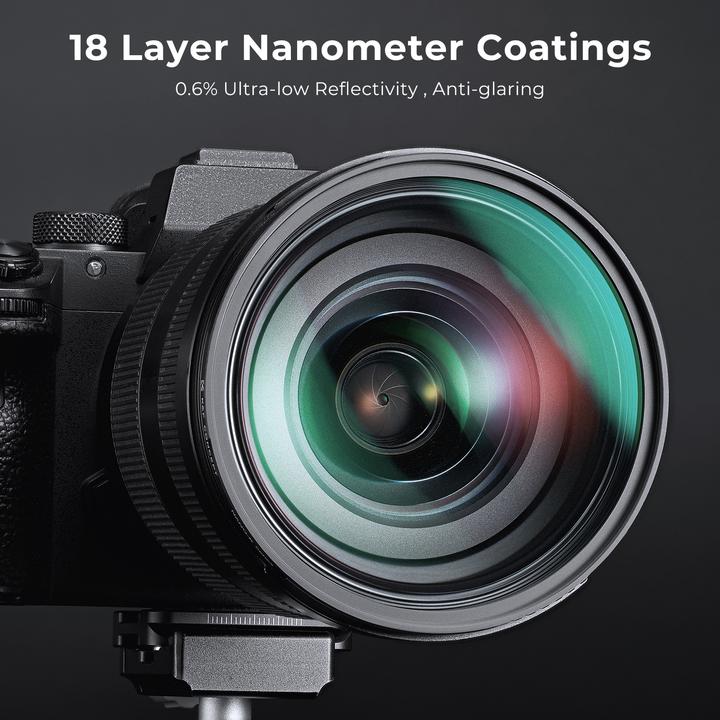 Immagine prodotto K&F Concept Filtro nebbia nero da 52 mm 1/4, rivestimento verde ultrasottile a 18 strati (serie C) (4 mm, Filtro nebbia nero)