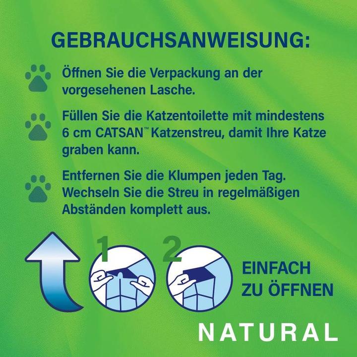 Produktbild Catsan Natural (Klumpend, Biologisch abbaubar, Neutralisierend, 4.68 kg)