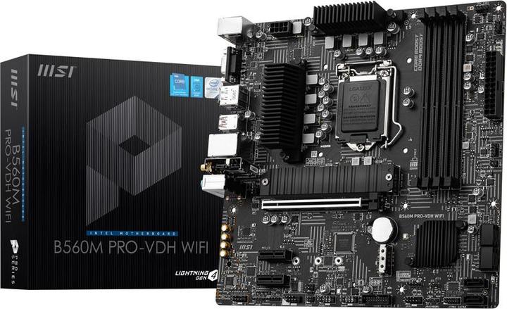 Produktbild MSI B560M PRO-VDH WIFI (LGA 1200, Intel B560, mATX)
