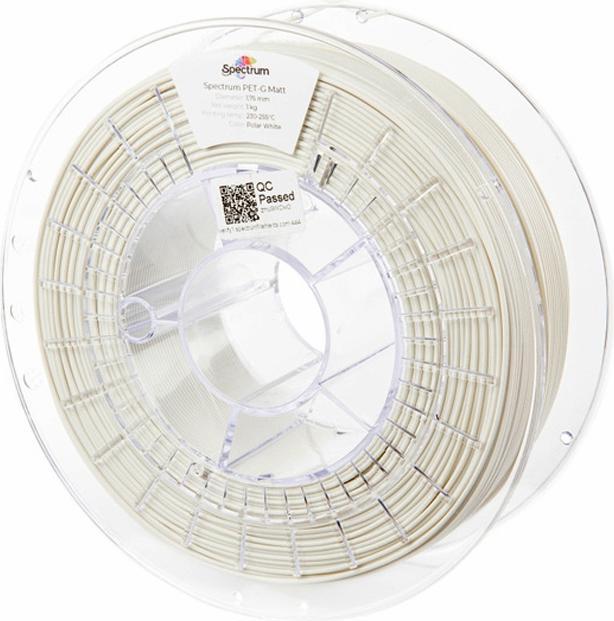 Produktbild Filament PET-G MATT 1.75mm 1kg Polar White (PETG, 1.75 mm, 1000 g, Weiss)