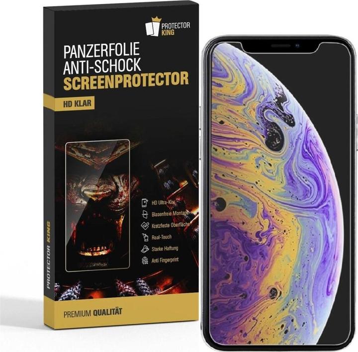 Produktbild Protectorking 3x Panzerfolie Anti-Shock HD Klar (3 Stück, Apple iPhone XR)