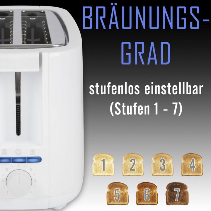 Actual product image Clatronic TA 3802 white 4-slice long slot toaster