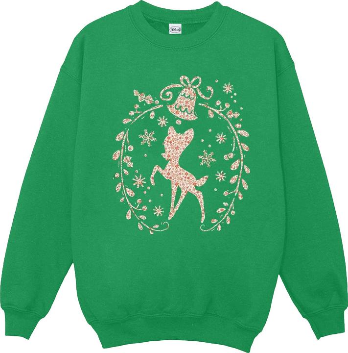 Actual product image Disney Womens/Ladies Bambi Christmas Wreath Sweatshirt (XL)