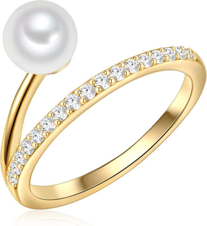 Image du produit Valero Pearls Femme argent sterling zirconium perle d'eau douce de culture or jaune - 32374 (52, Argent 925)